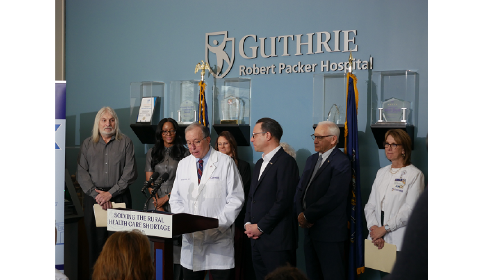 Guthrie took center stage as a model for strengthening rural health care, as Robert Packer Hospital hosted Pennsylvania Governor Josh Shapiro at a news conference Thursday. The Governor highlighted key budget proposals aimed at tackling workforce shortages impacting hospitals and health systems across the Commonwealth. 