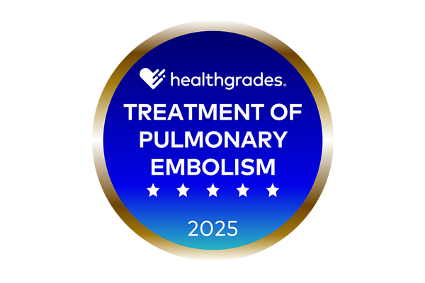 Five-Star Recipient for Treatment of Pulmonary Embolism